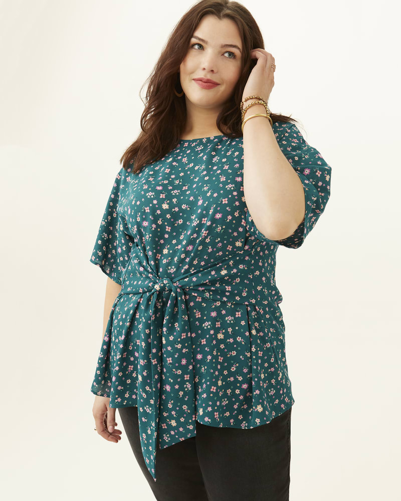 Side of plus size Kara Tie-Front Top by Molly&Isadora | Dia&Co | dia_product_style_image_id:185972